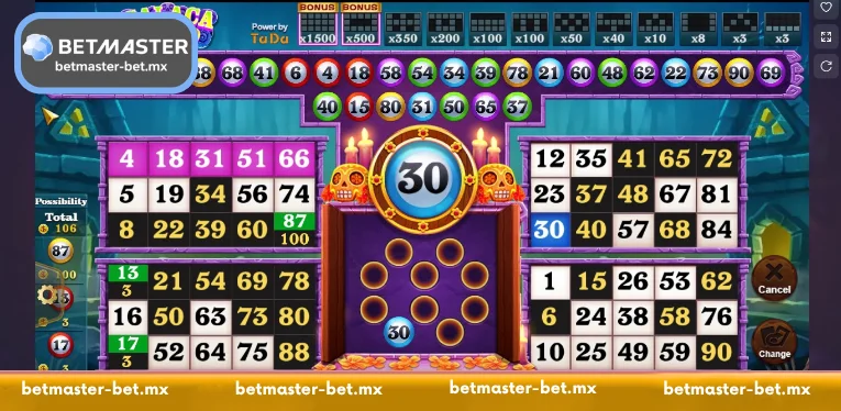 Detailed instructions on how to play Calaca Bingo at Betmaster for members